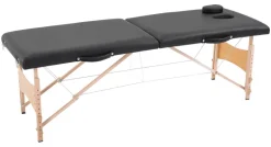 HOMCOM Massageliege schwarz Holz B/H/L: ca. 60x186x58 cm