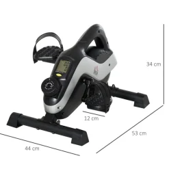 HOMCOM Mini Heimtrainer silber Kunststoff B/H/L: ca. 44x34x53 cm