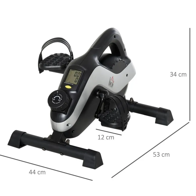 HOMCOM Mini Heimtrainer silber Kunststoff B/H/L: ca. 44x34x53 cm