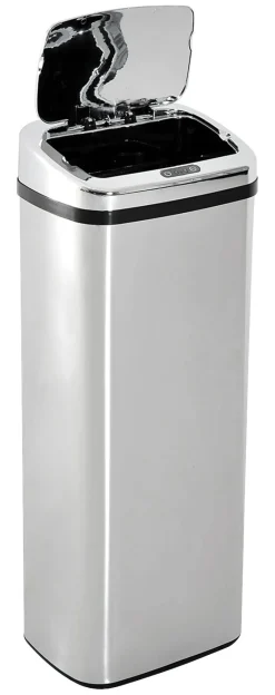 HOMCOM Mülleimer mit Sensor silber B/H/L: ca. 25x84x33 cm