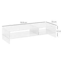 HOMCOM Monitorständer transparent