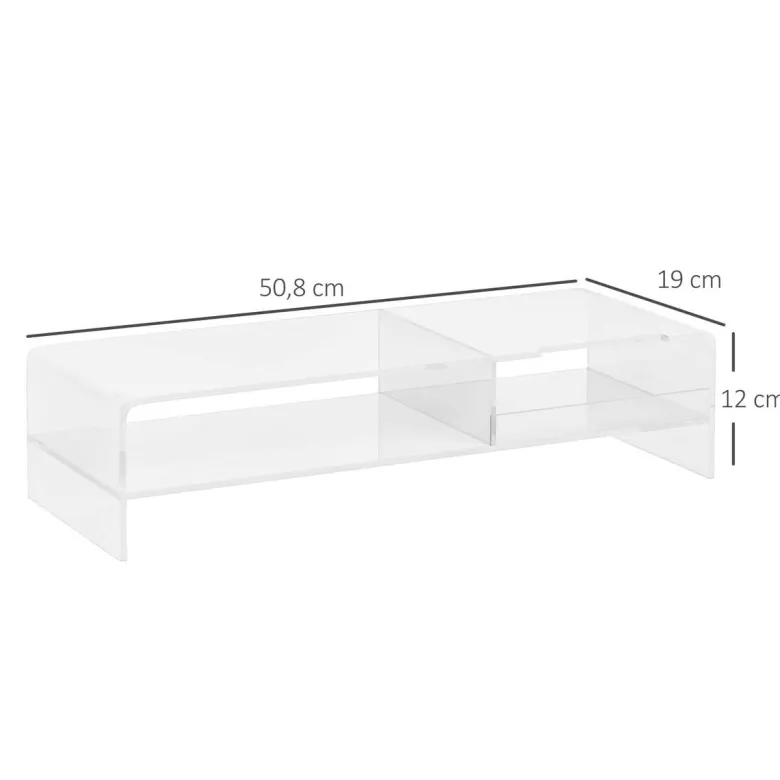 HOMCOM Monitorständer transparent