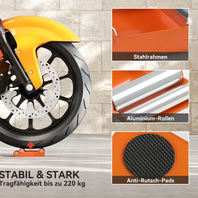 HOMCOM Motorrad Drehhilfe B/H/L: ca. 11,5x4x15 cm