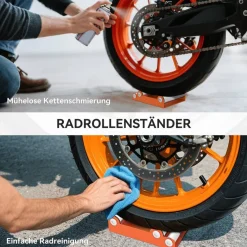 HOMCOM Motorrad Drehhilfe B/H/L: ca. 11,5x4x15 cm