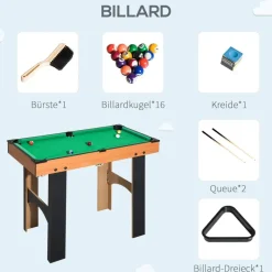 HOMCOM Multispieltisch schwarz MDF B/H/L: ca. 43x73x87 cm