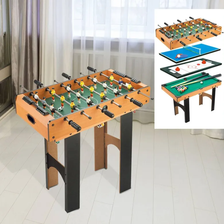 HOMCOM Multispieltisch schwarz MDF B/H/L: ca. 43x73x87 cm