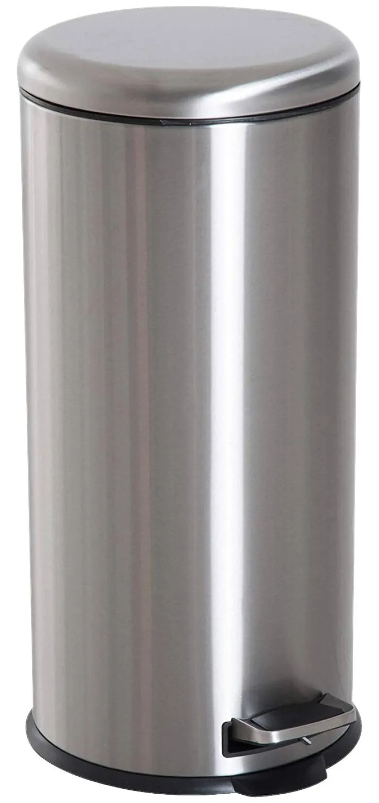 HOMCOM Pedal-Mülleimer silber H/D: ca. 62,9x29,2 cm