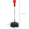 HOMCOM Punchingball-Set rot Stahl B/H/L: ca. 48x154x48 cm