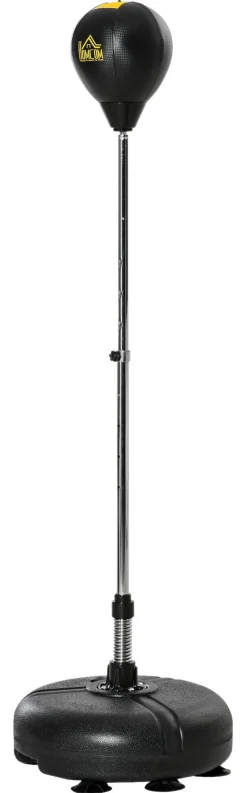 HOMCOM Punchingball Set schwarz Kunstleder B/H/L: ca. 45x151x45 cm