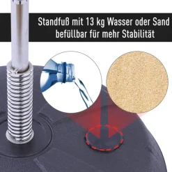 HOMCOM Punchingballset schwarz Metall H/D: ca. 146,5x43 cm