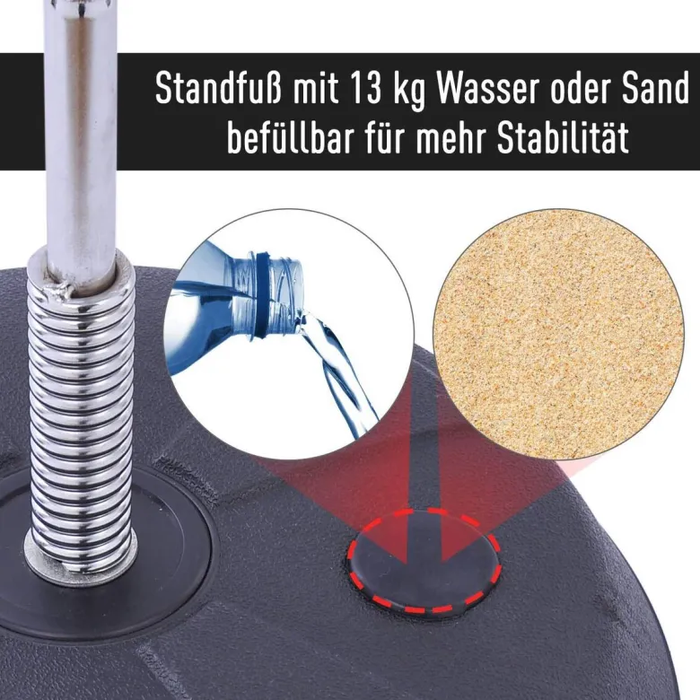 HOMCOM Punchingballset schwarz Metall H/D: ca. 146,5x43 cm