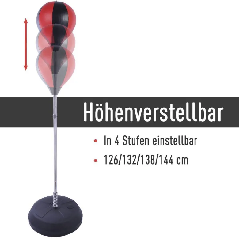 HOMCOM Punchingballset schwarz Metall H/D: ca. 146,5x43 cm