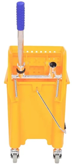 HOMCOM Putzwagen gelb Kunststoff B/H/T: ca. 63x67x27 cm