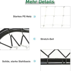 HOMCOM Rebounder schwarz B/H/T: ca. 84x84x11 cm