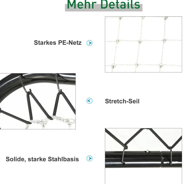 HOMCOM Rebounder schwarz B/H/T: ca. 84x84x11 cm