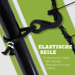 HOMCOM Rebounder schwarz Polyethylen B/H/L: ca. 90x174x123 cm
