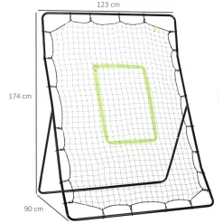 HOMCOM Rebounder schwarz Polyethylen B/H/L: ca. 90x174x123 cm