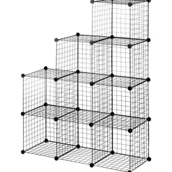 HOMCOM Regal schwarz Kunststoff B/H/L: ca. 35x35x35 cm