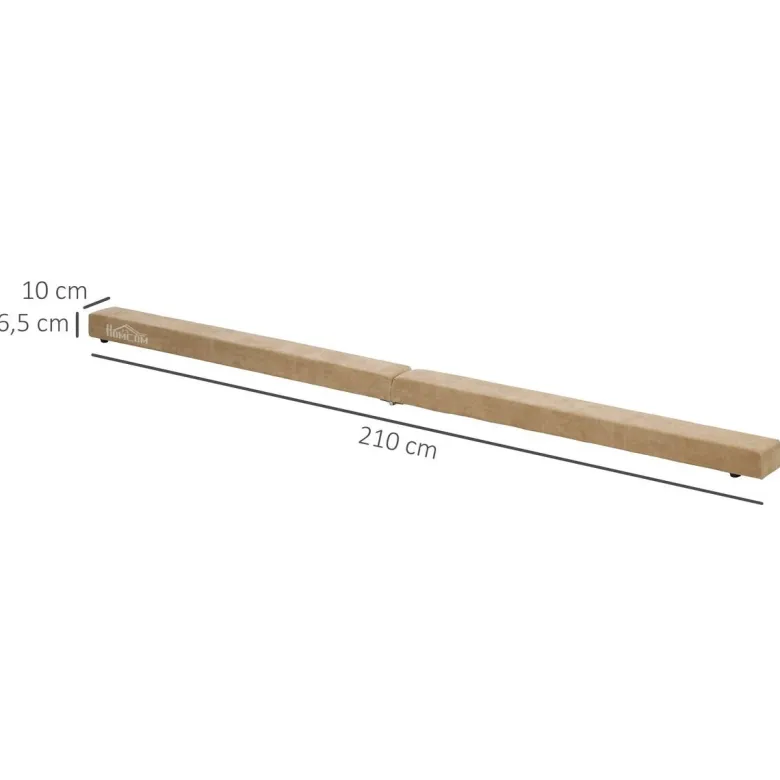 HOMCOM Schwebebalken braun Polyester B/H/L: ca. 10x6,5x210 cm