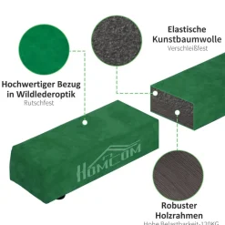 HOMCOM Schwebebalken grün Kiefer B/H/L: ca. 10x6,5x210 cm