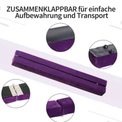 HOMCOM Schwebebalken violett Kiefer B/H/L: ca. 10x6,5x210 cm