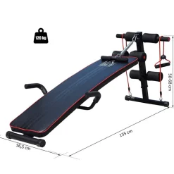 HOMCOM Sit-Up-Bank schwarz Stahl