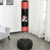 HOMCOM Standboxsack schwarz Kunstleder H/D: ca. 180x60 cm