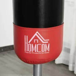 HOMCOM Standboxsack schwarz Kunstleder H/D: ca. 180x60 cm