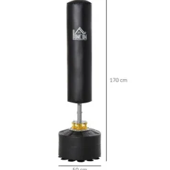 HOMCOM Standboxsack schwarz Stahl B/H: ca. 50x170 cm