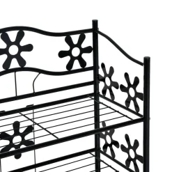 HOMCOM Standregal schwarz Metall B/H/L: ca. 30x92x60 cm