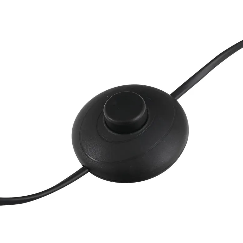 HOMCOM Stehlampe inkl. 2 Tischleuchten B31-179 schwarz weiß Metall Polyester-Mischgewebe Stoff B/H/L: ca. 38x158x38 cm E27 3 Brennstellen