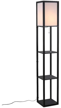 HOMCOM Stehlampe 833-623 schwarz MDF Stoff B/H/T: ca. 26x160x26 cm E27 1 Brennstellen