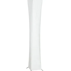 HOMCOM Stehleuchte silber weiß Kunststoff Stahl B/H/L: ca. 25x129x25 cm