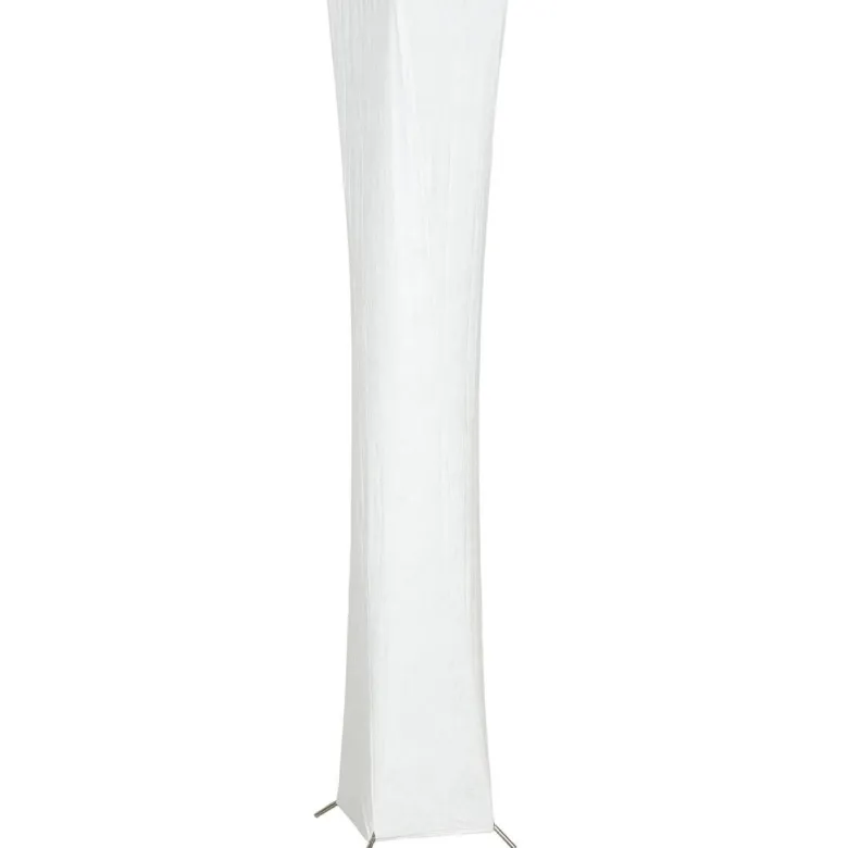 HOMCOM Stehleuchte silber weiß Kunststoff Stahl B/H/L: ca. 25x129x25 cm