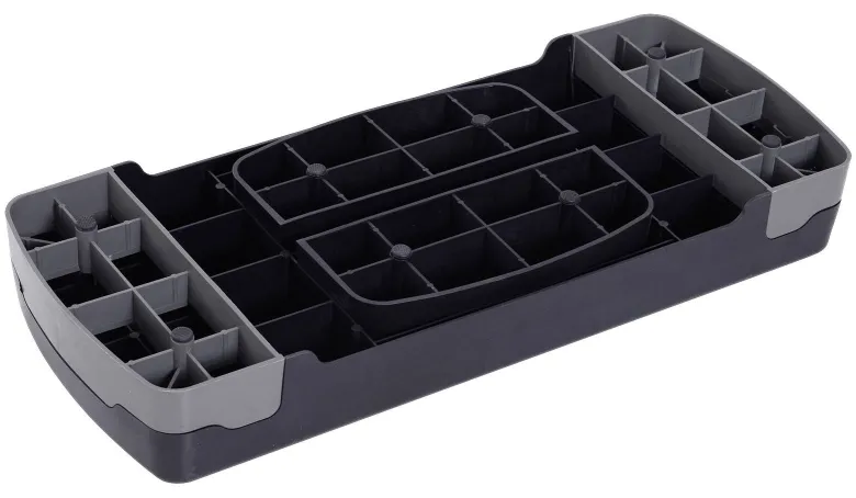 HOMCOM Steppbrett grauschwarz Kunststoff B/H/L: ca. 68x15x29 cm