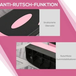 HOMCOM Steppbrett rosa Kunststoff B/H/L: ca. 31x20x80 cm