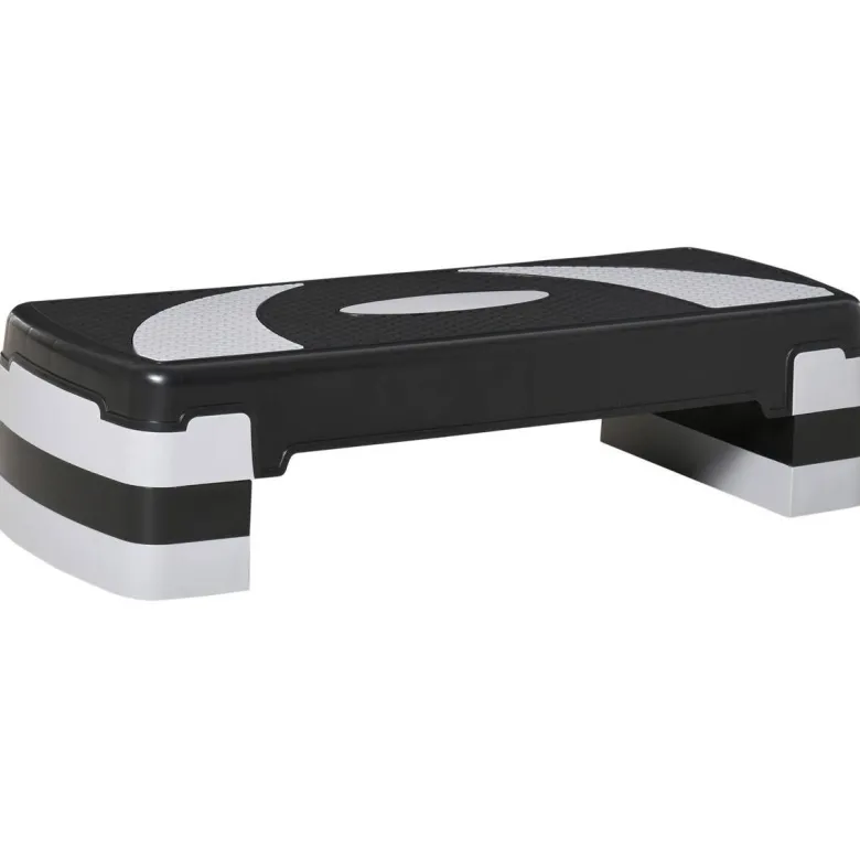 HOMCOM Steppbrett schwarz Kunststoff B/H/L: ca. 31x20x80 cm