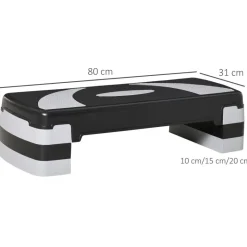 HOMCOM Steppbrett schwarz Kunststoff B/H/L: ca. 31x20x80 cm