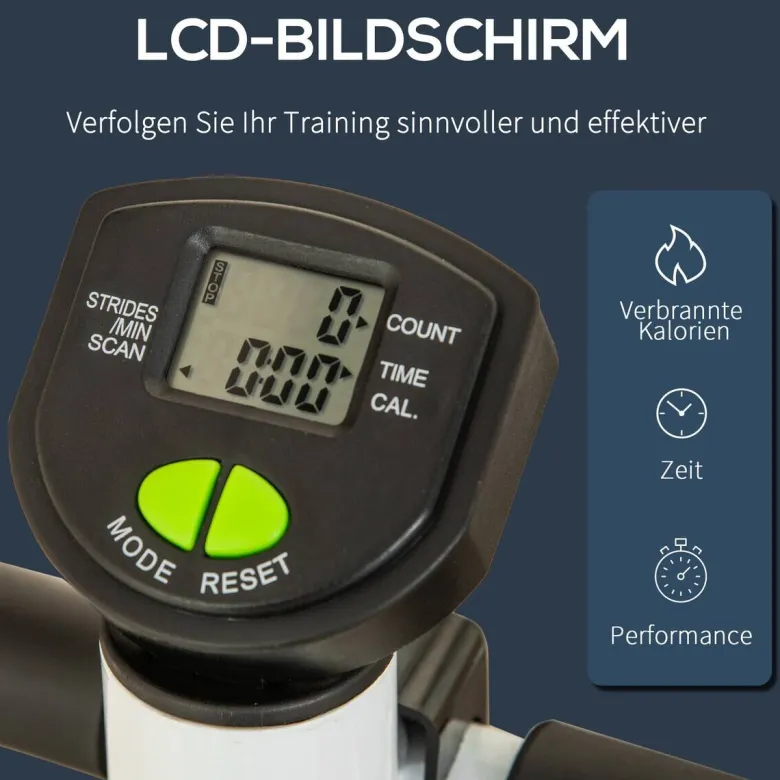 HOMCOM Steppmaschine grün Stahl B/H/L: ca. 44x108x55 cm