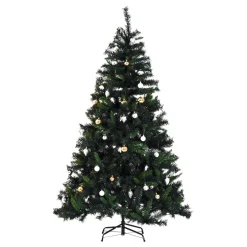 HOMCOM Tannenbaum grün Metall H/D: ca. 180x112 cm