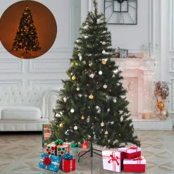 HOMCOM Tannenbaum grün Metall H/D: ca. 180x112 cm