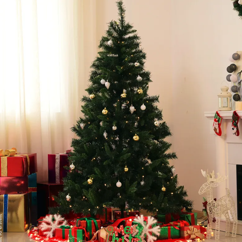 HOMCOM Tannenbaum grün Metall H/D: ca. 180x112 cm