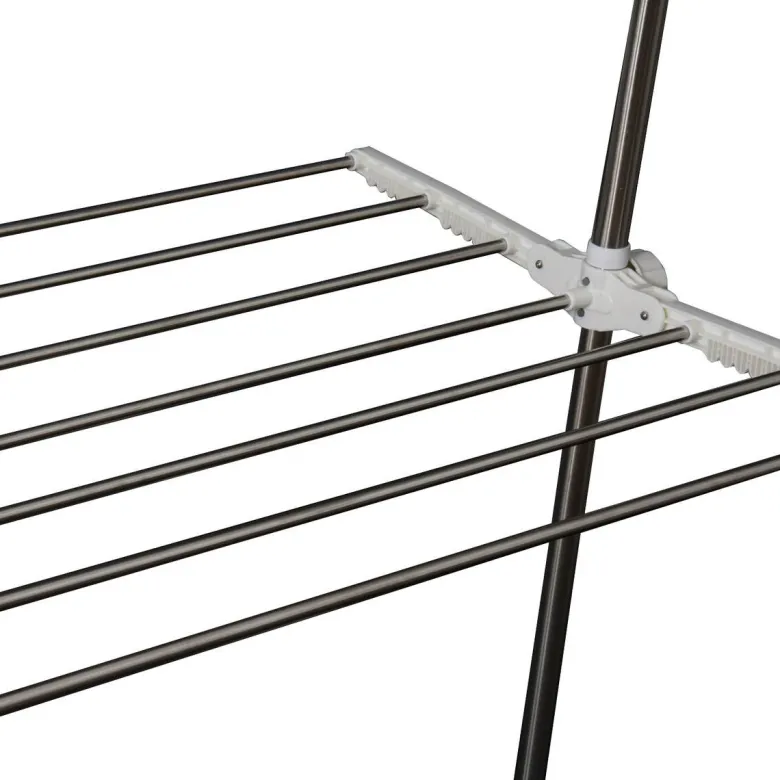 HOMCOM Turmwäscheständer silber Edelstahl H/T/L: ca. 154x62x136 cm