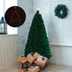 HOMCOM Weihnachtsbaum grün Metall H/D: ca. 150x60 cm