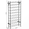 HOMCOM Weinregal schwarz Metall B/H/T: ca. 63x118x20,5 cm