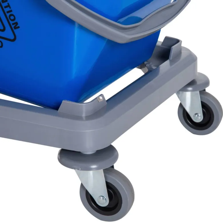 HOMCOM Wischwagen blau Metall B/H/T: ca. 45x92x45 cm