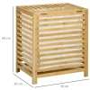 HOMCOM Wäschekorb natur Edelstahl B/H/L: ca. 36x60x50 cm