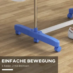 HOMCOM Wäscheständer blau Polypropylen B/H/L: ca. 55x142x172 cm