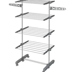 HOMCOM Wäscheständer grau Edelstahl B/H/L: ca. 55x142x172 cm
