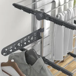 HOMCOM Wäscheständer grau Edelstahl B/H/L: ca. 55x142x172 cm